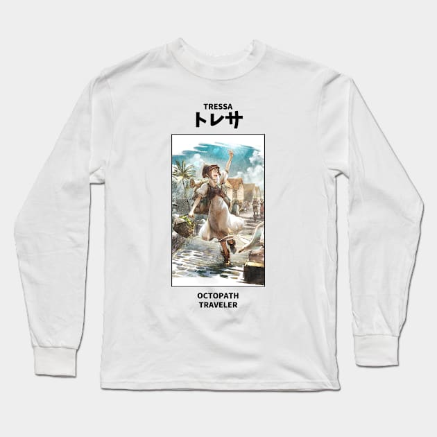 Tressa Octopath Traveler Long Sleeve T-Shirt by KMSbyZet